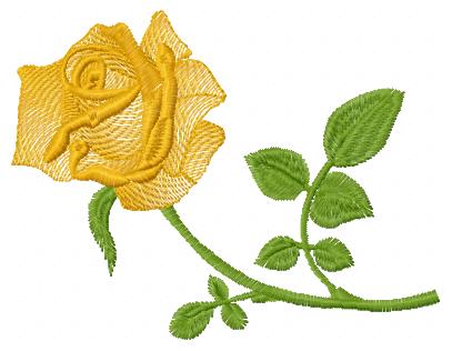 Rose free embroidery