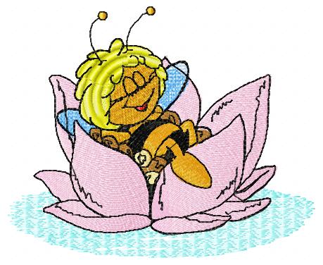 Bee free embroidery design