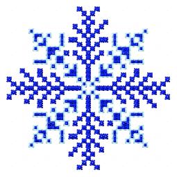 Snowflake free embroidery