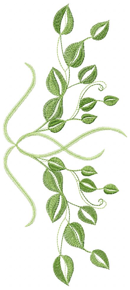 Green Leaves free embroidery 2