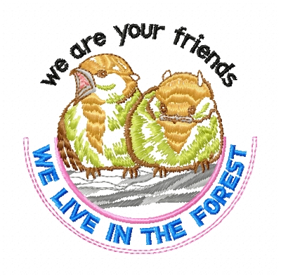 Birds free embroidery design