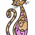 More information about "Modern Kitty free embroidery design"