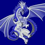 More information about "Blue Dragon free embroidery design"