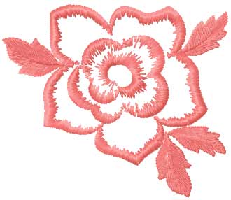 Rose applique free embroidery design