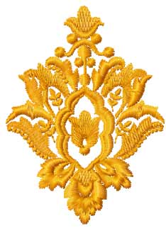 Gold decoration free embroidery design 2