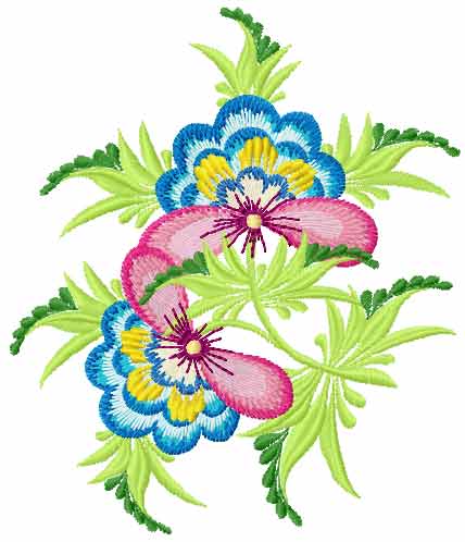Flower free embroidery design 47
