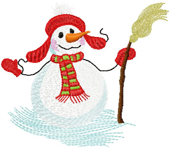 Snowman free embroidery design