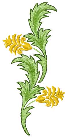 Yellow flower free embroidery design