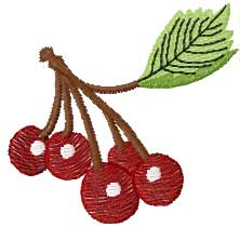Cherry free embroidery design 3