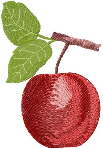 Apple free embroidery design