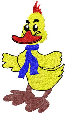Duck free embroidery design 2