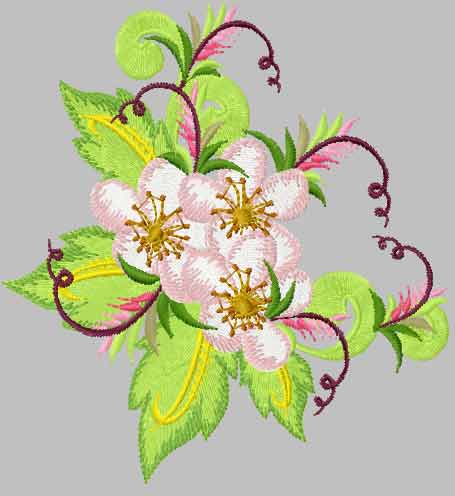 Strawberry flowers free embroidery design - Machine embroidery community