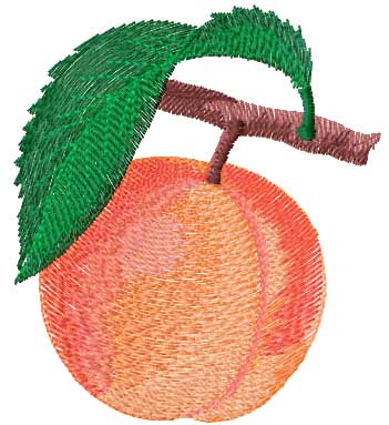 Peach free embroidery design