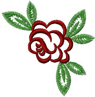 Rose free embroidery design 15