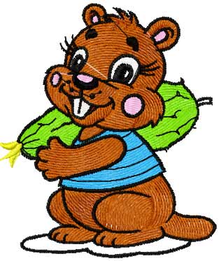 Beaver free embroidery design