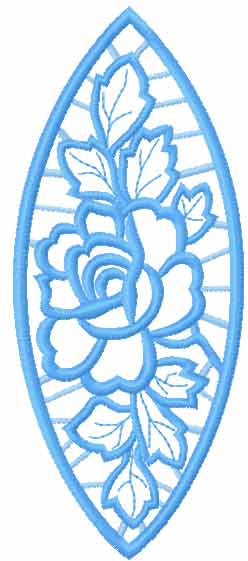 Rose lace free embroidery design