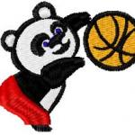 More information about "Panda play ball free embroidery design"
