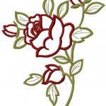 More information about "Rose free embroidery design 23"