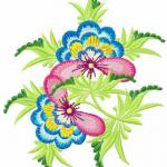 More information about "Flower free embroidery design 47"