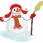 More information about "Snowman free embroidery design"