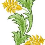 More information about "Yellow flower free embroidery design"