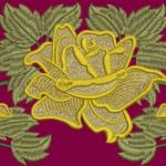 More information about "Yellow rose big decoration free embroidery designs"