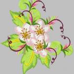 More information about "Strawberry flowers free embroidery design"