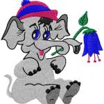 More information about "Cute elephant free embroidery design"
