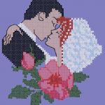 More information about "Kiss cross stitch free embroidery design"