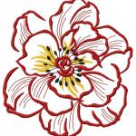 More information about "Flower free embroidery design 42"