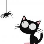 More information about "Kitten and spider free embroidery design"