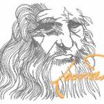 More information about "Leonardo da Vinci free embroidery design"