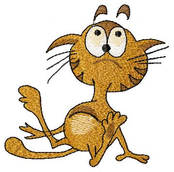 Strange Cat free embroidery