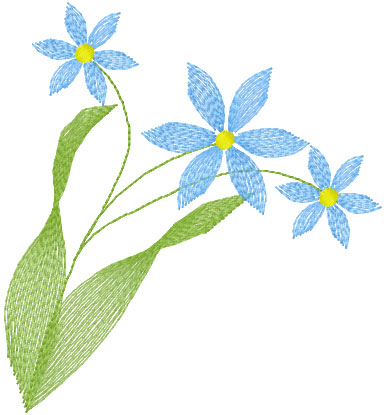 Chamomile free embroidery design 3