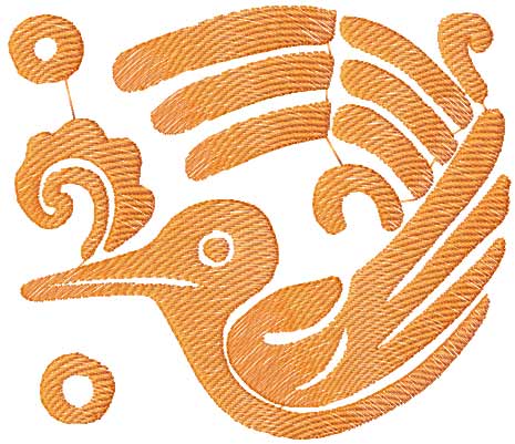 Mexican bird free embroidery design