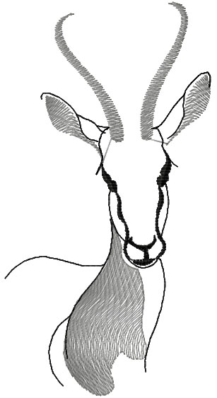 Deer free embroidery design