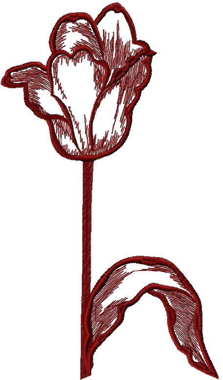 Tulip free embroidery design