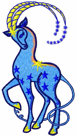 Goat free embroidery design 3