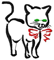Cat free embroidery design 5