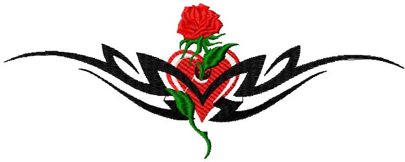 Rose tattoo free embroidery design