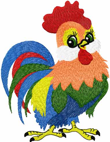 Rooster free embroidery design 2 - Free embroidery designs links and ...