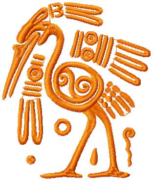 Mexican bird free embroidery design 2