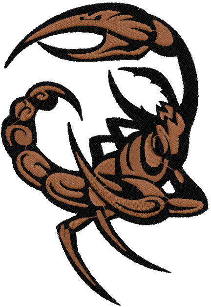 Scorpion free embroidery design