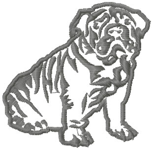 Bulldog free embroidery design