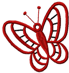 Butterfly applique free embroidery design