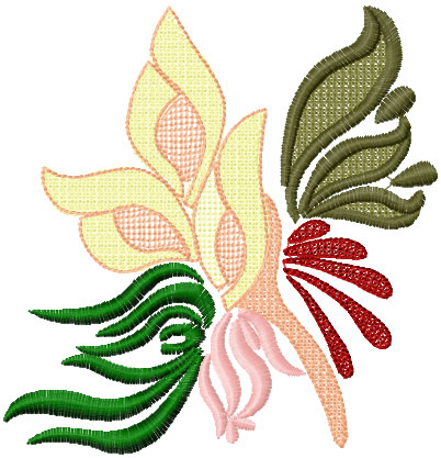 Flower free embroidery design 44