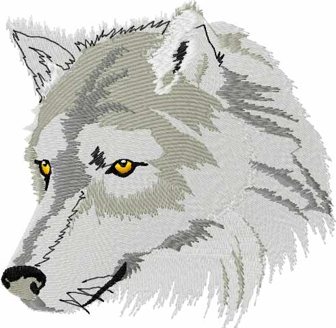 Wolf free embroidery design 3