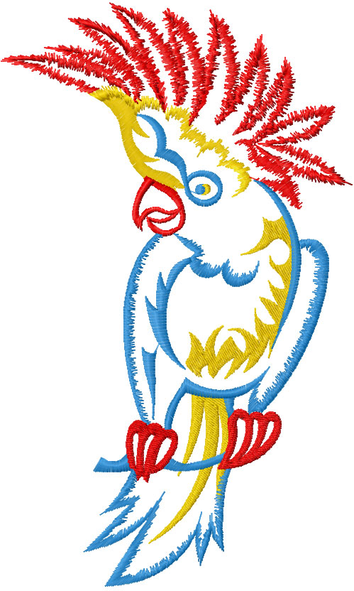 Parrot free embroidery design