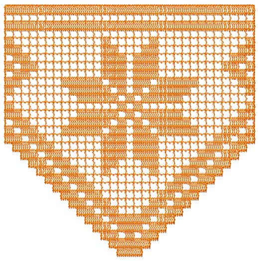 Corner for towel free embroidery design