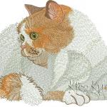 More information about "Very cute home cat free embroidery design"